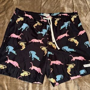 Modern Amusement Vibrant Patterned Swim Shorts